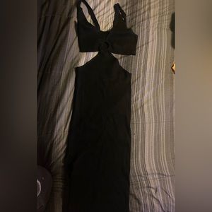 Black cut out dress